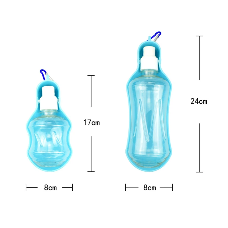 250 мл/500 мл бутылки для воды для домашних животных, собак, кормушки с миской, портативные для путешествий, для домашних животных, для улицы, бутылки для питья для маленьких и средних собак
