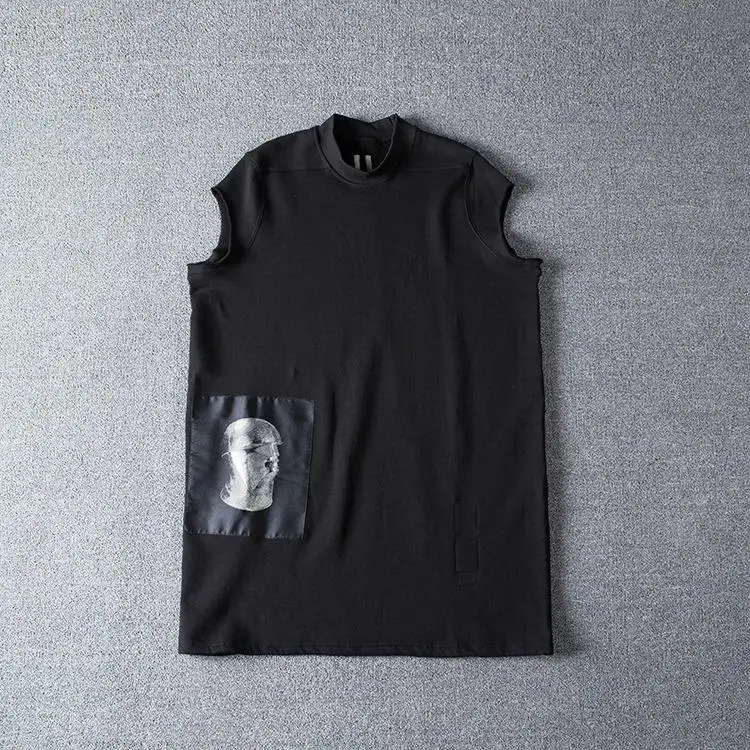 2019ss мужские футболки из хлопка топы футболки Оуэн готика женская летняя черная футболка ro - Цвет: Черный