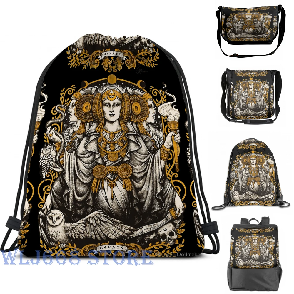 

Funny graphic print shoulder Bags women IBERIAN HECATE Single shoulder backpack travel for men Gym Bag