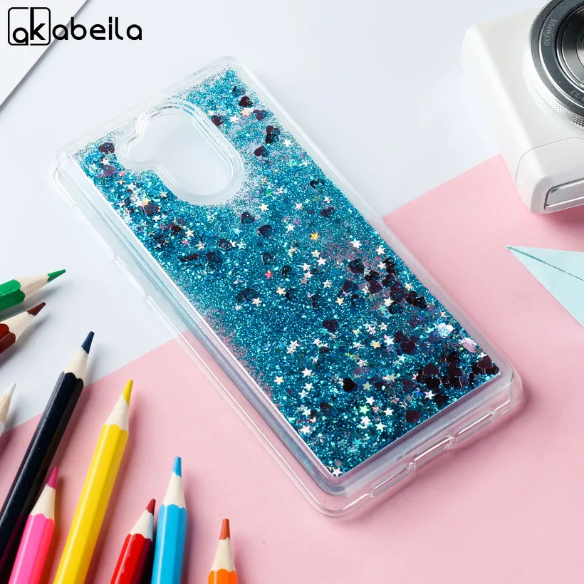 

Soaptree Glitter Liquid Silicon Case For Huawei Honor 6C Pro Case Back Cover for Huawei Honor V9 Play AL00/AL10TL00/TL10 Case