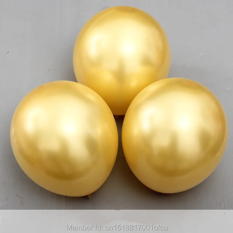 12 дюймов утолщаются 2.8 г золотой шар круглый шар из латекса на день рождения Свадебная вечеринка предоставляет 100 шт./лот