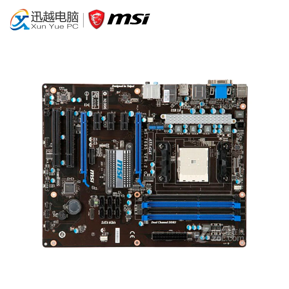 

MSI A55-G45 Desktop Motherboard A55 Socket FM1 DDR3 SATA2 USB2.0 ATX