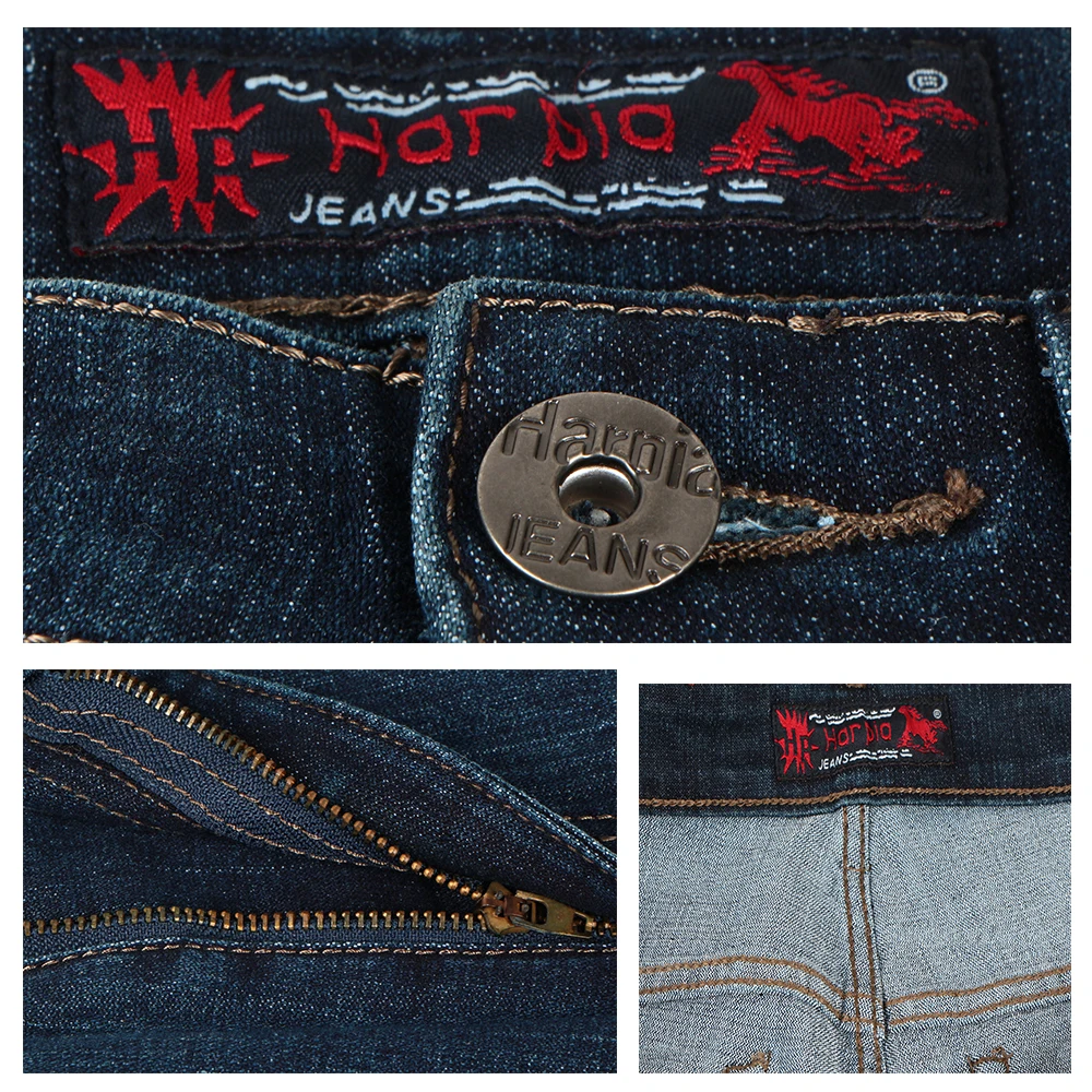 HARPIA High Quality Jeans Men Casual Straight Denim Male Classic Jeans Pants Man Stretch Fashion Heavyweight Trousers Size31-44