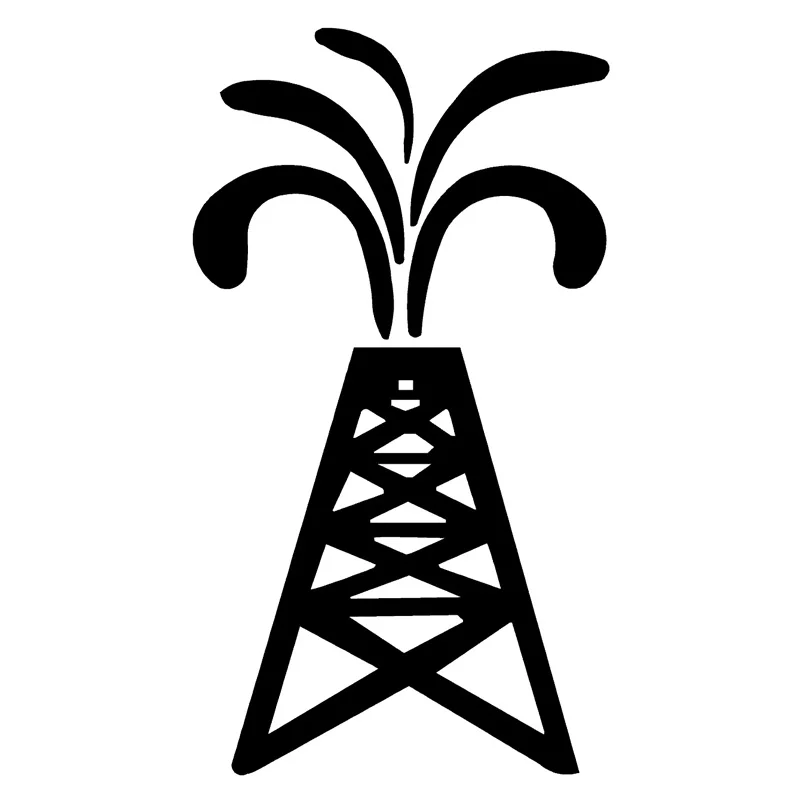 8.8cm*15.9cm Oil Life Rig Field Fashion Car Styling Vinyl Stickers