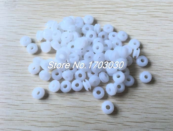 

100Pcs 3mm x 8mm White Rubber Cable Wire Grommet Gasket Ring for RC Plane