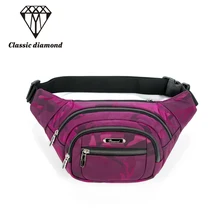 Классический бриллиантами для девочек и мальчиков водонепроницаемый нейлон поясная Повседневная нагрудная Сумка Поясная Сумка кошелек женские сумки на ремне Bolso Cintura