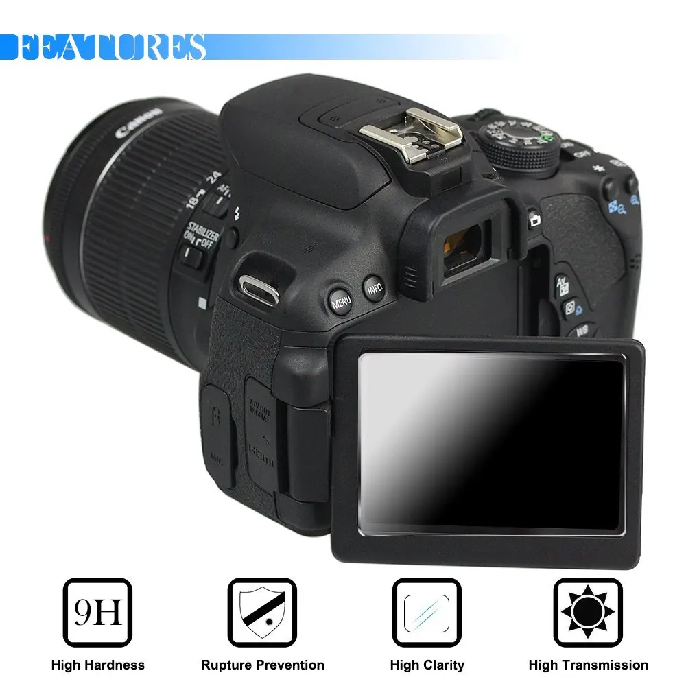 VULCAN Glass Screen Protector Canon EOS RP LCD Tough Anti Scratch Cover 