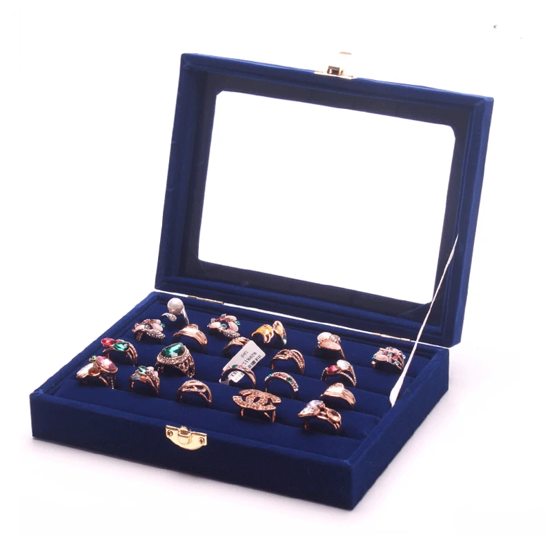 Small Ring Jewelry Box Gl Cover Storage Stud Earring Small Ring Jewelry Box Gl Cover Storage Stud Earring Wheel Holder Accessories Display Rack In Packaging