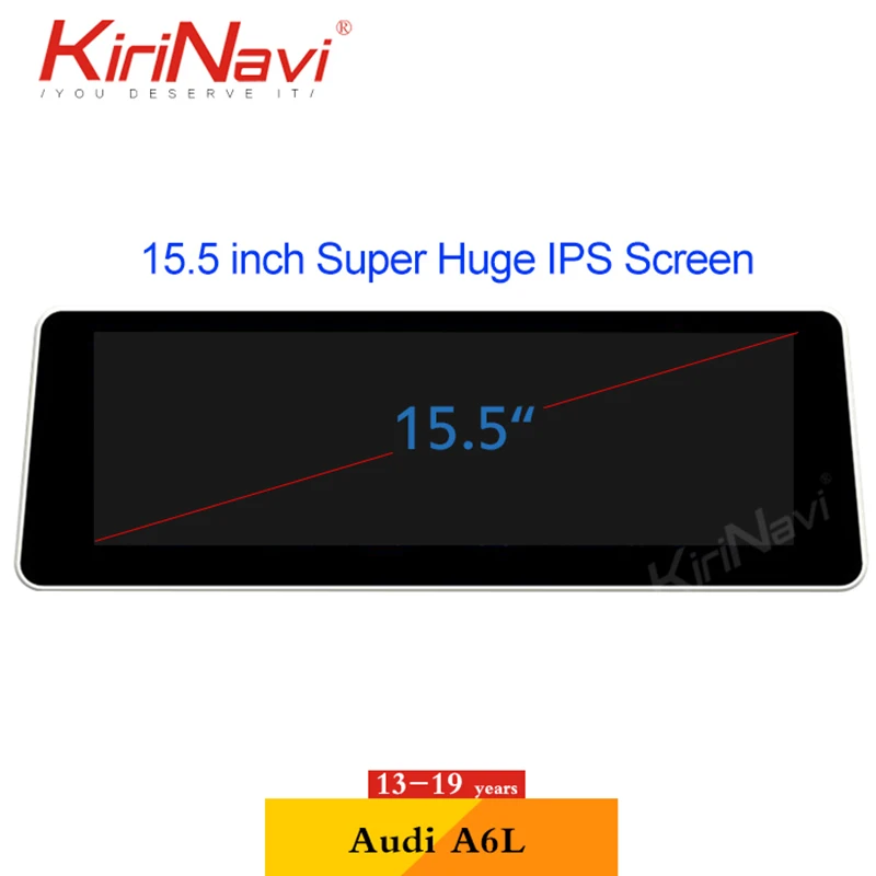 Flash Deal KiriNavi 8 Core Android9.1 2+32G PX5  15.5" car dvd player for AUDI A6 A6L 2013-2019 WIFI Bluetooth car radio gps navigation 1