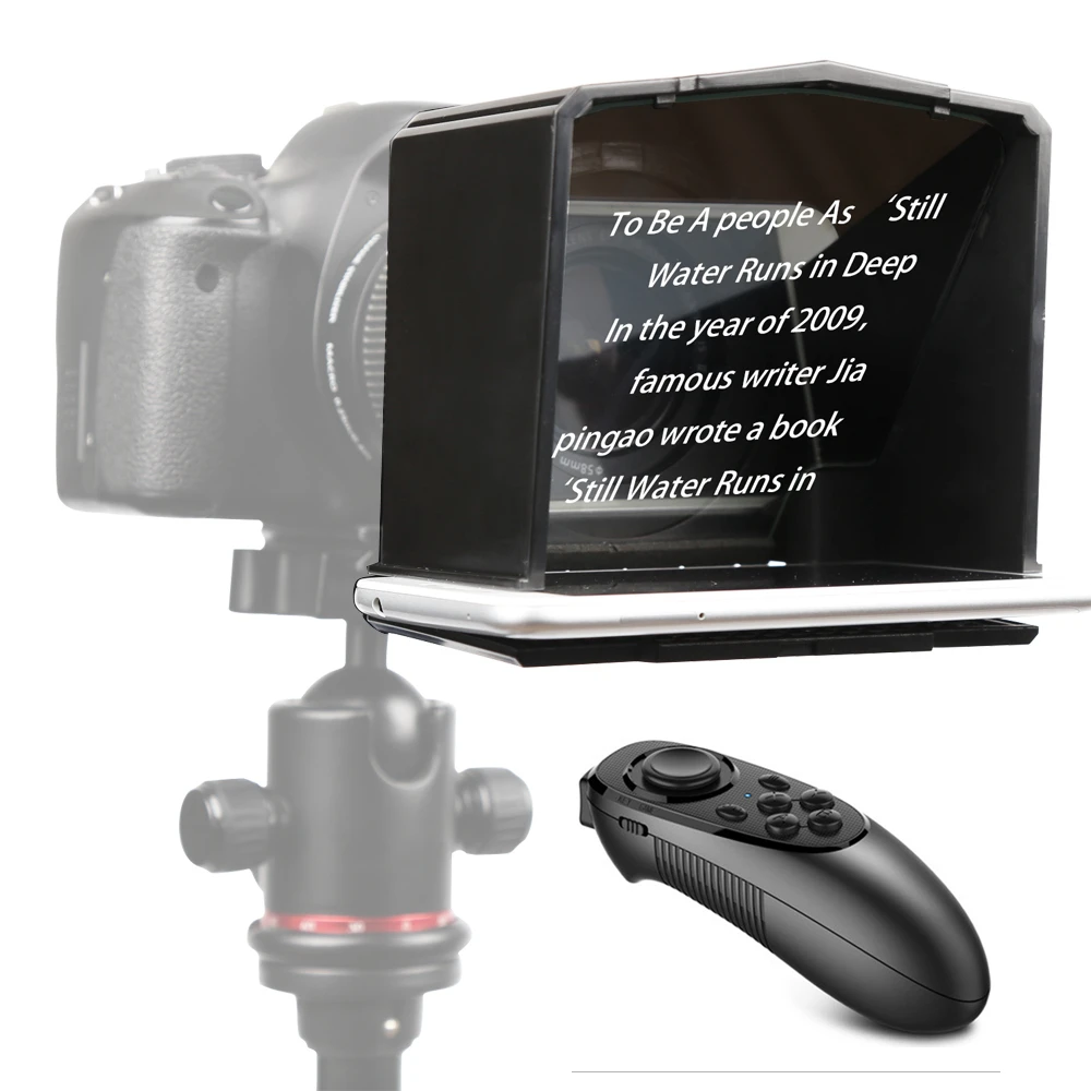 

Bestview Video Smartphone Teleprompter for Canon Nikon DSLR Camera Photo Studio for Youtube Interview Phone APP Teleprompter