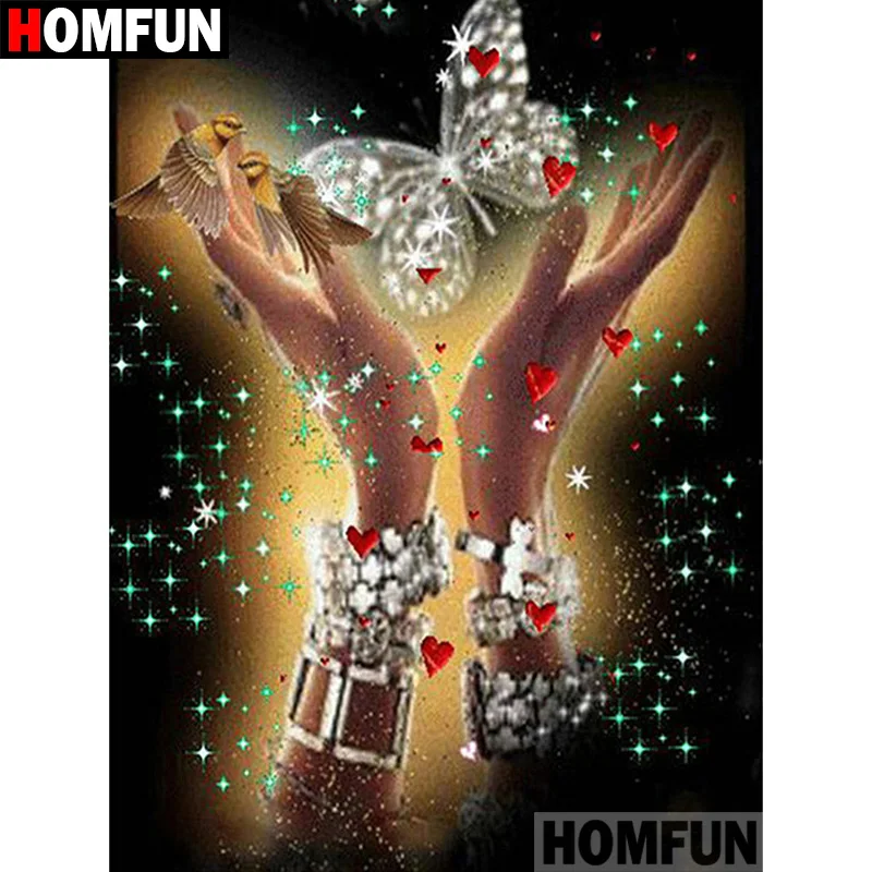 Алмазная 5D картина сделай сам HOMFUN полноразмерная/круглая 3D вышивка Ручная