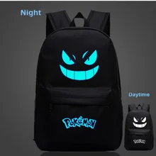 Рюкзак с покемонами, светящийся школьный рюкзак на Хэллоуин для подростков, девочек и мальчиков, Мультяшные дорожные сумки, Оксфорд, Mochila
