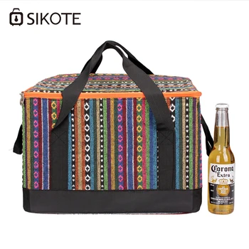 

SIKOTE Striped Cooler Bag 28L Lunch Bags Cooler Bag Women Men Kids PEVA Thermal Bag Lancheira Marmitas Termica