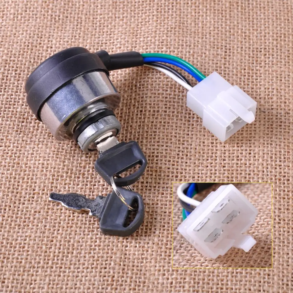 CITALL New 4 Wire Ignition Key Switch with 2 keys Door Locks Fit for