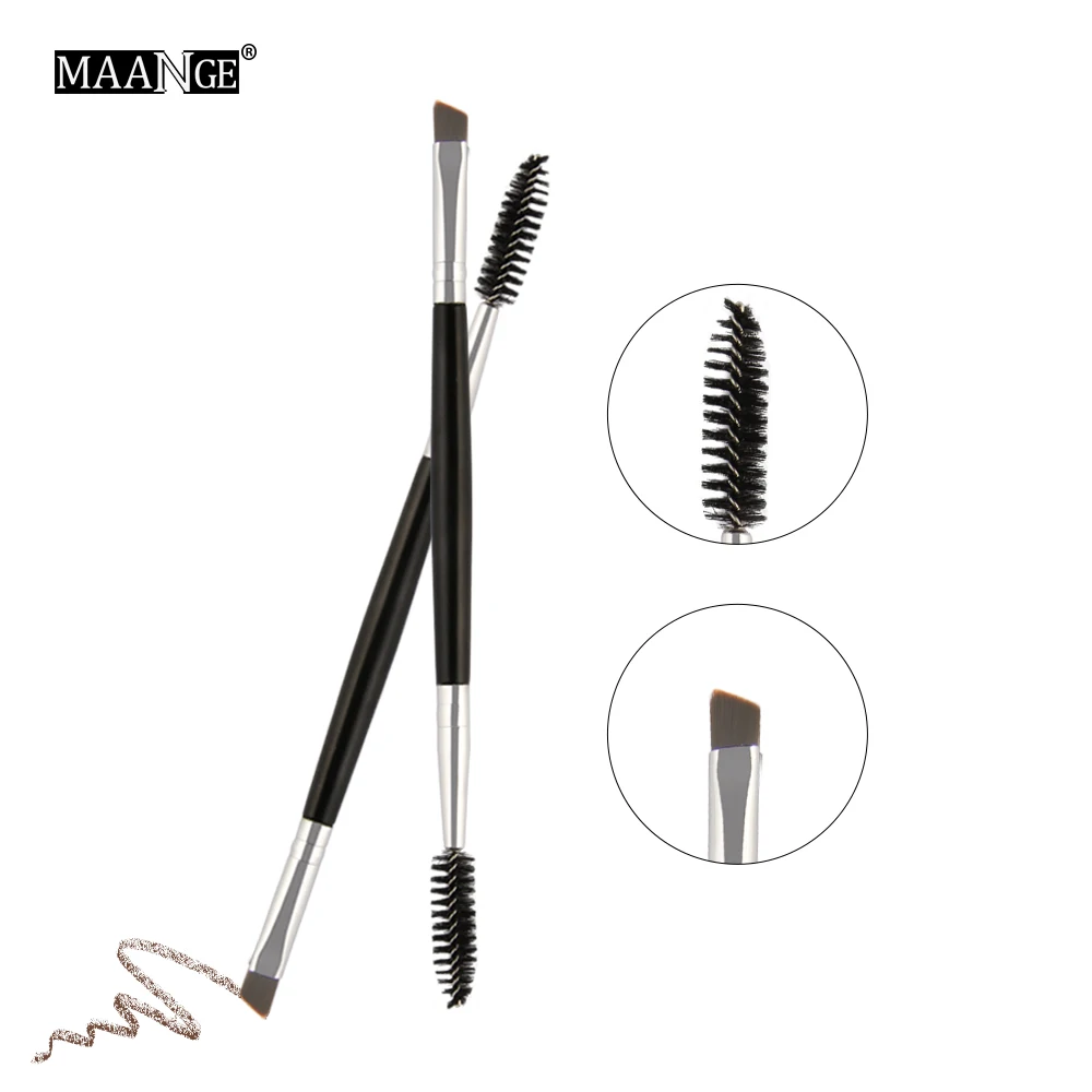 1 3Pcs Dual Use Eyebrow Eyelashes Comb Eyes Mascara Makeup Brushes