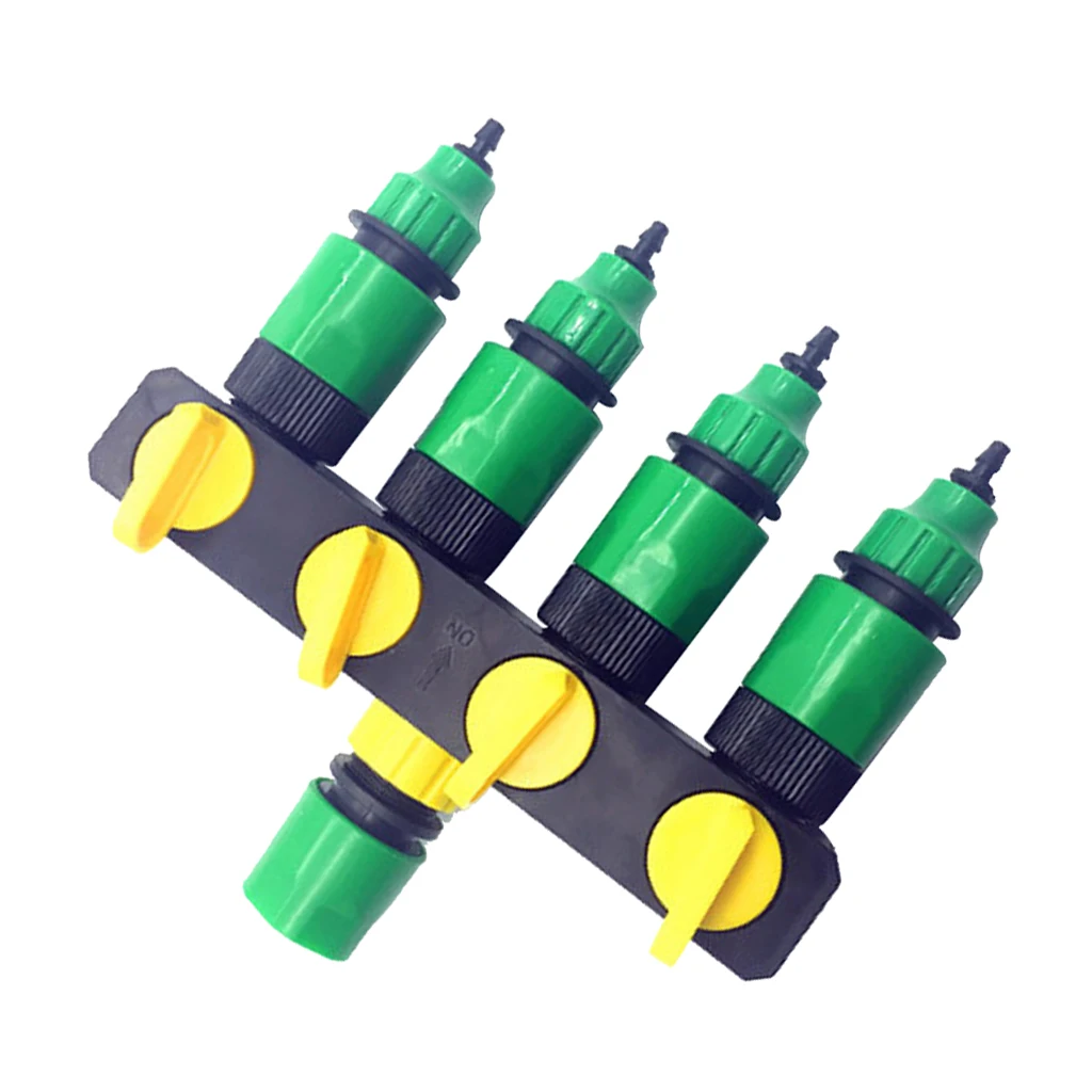 Coupling Adapter Drip Tape For Irrigation Hose Connector Connector Garden Irrigation Garden Tools 4 Way Outlets Water Drip Lock