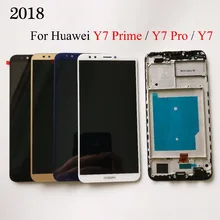 Новинка для Huawei Y7 /Y7 Pro /Y7 Prime полный ЖК-дисплей Дисплей+ Сенсорный экран Замена Digitizer Ассамблеи с рамкой