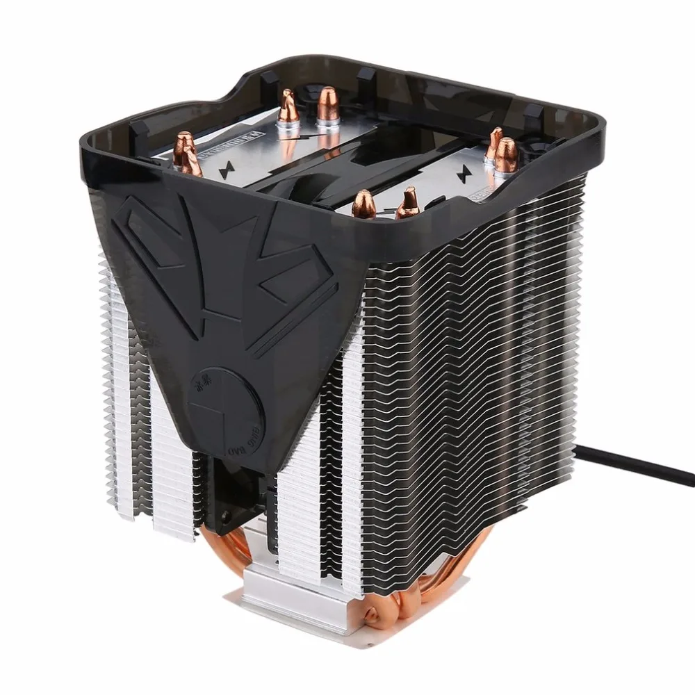 Pure Copper Four Heat Pipe Three Fan CPU Cooler Heatsink For AMD FM2 FM1 Bottom CTT