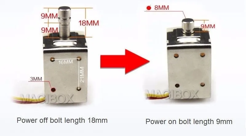 Controle remoto elétrica parafuso lock XG-01 pequeno