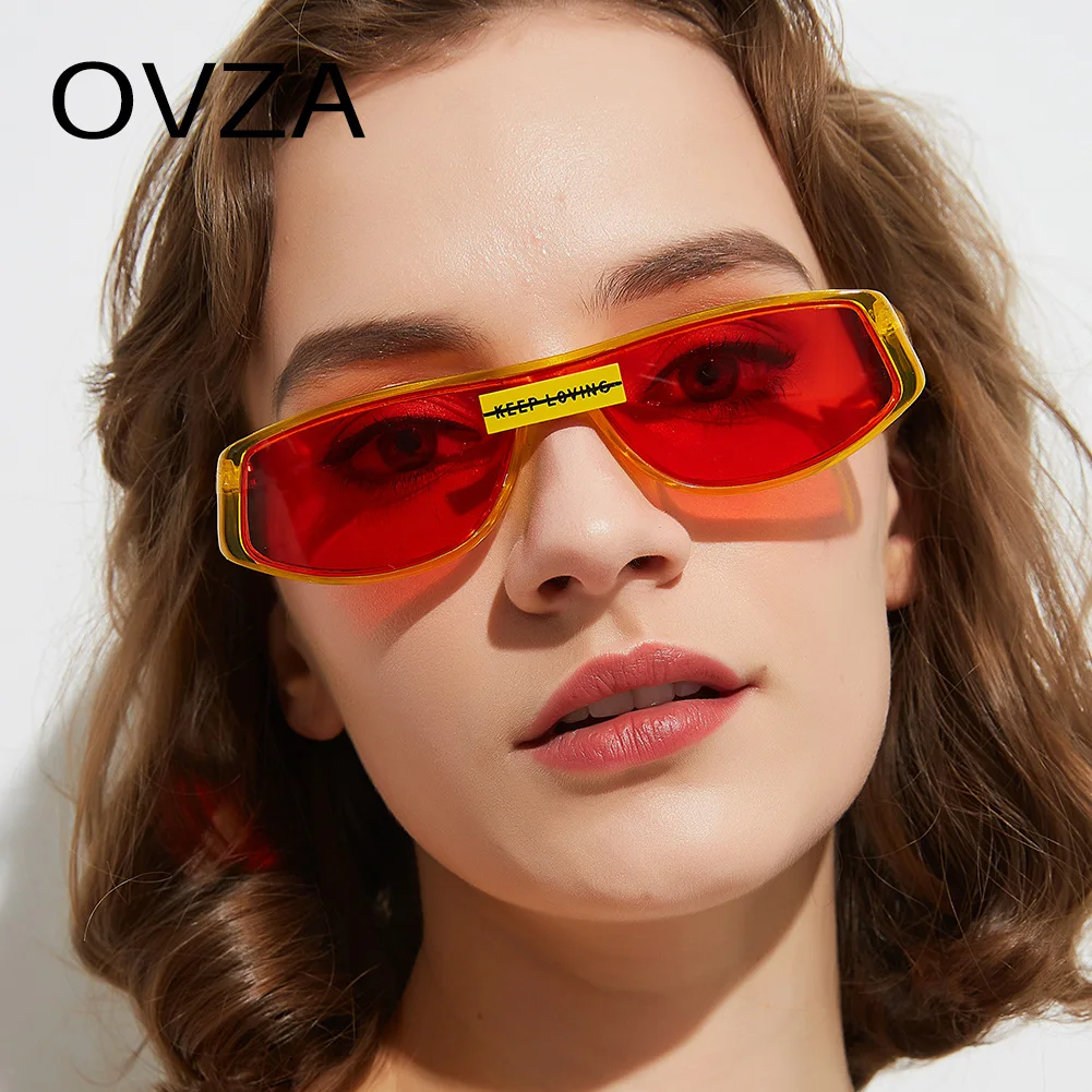 OVZA винтажные панк Солнцезащитные очки для женщин брендовые Дизайнерские мужские солнцезащитные очки, Ретро стиль UV400 Роскошные готические очки высокого качества S0066