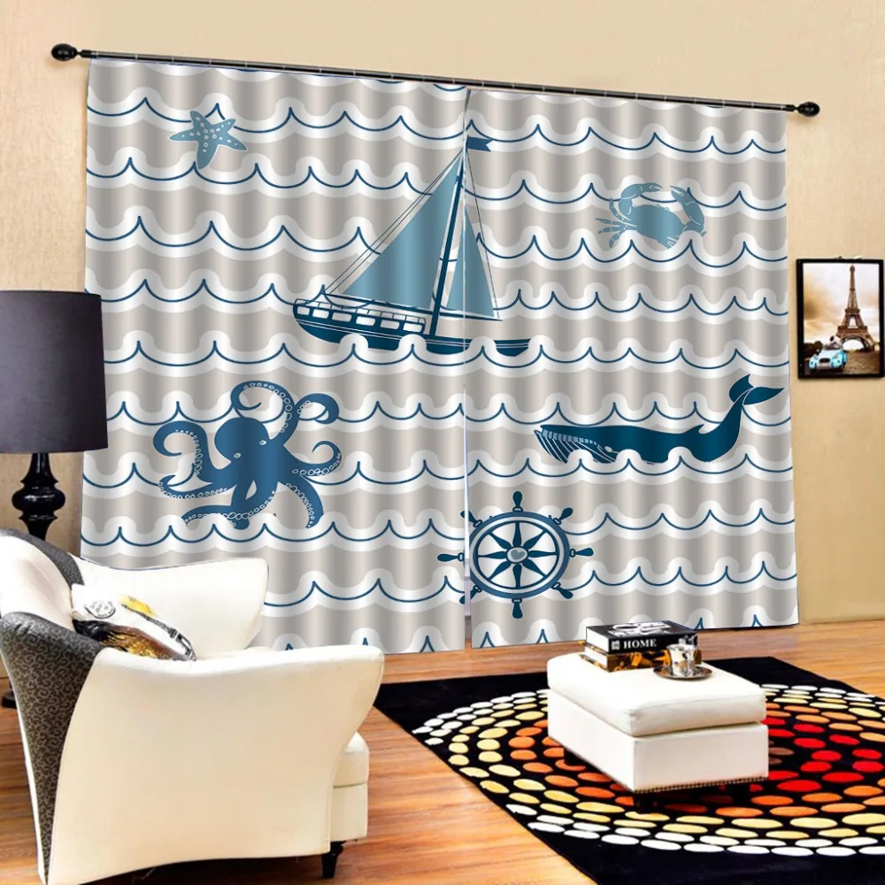 Promo  Custom Home improvement Living Room 3D Curtain Abstract painting For Blackout Curtains Bedroom Curt