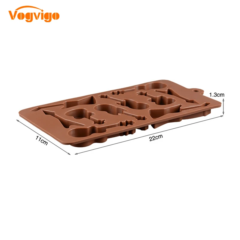 VOGVIGO 10 ровная силиконовая форма для моделирования гитары шоколада инструменты