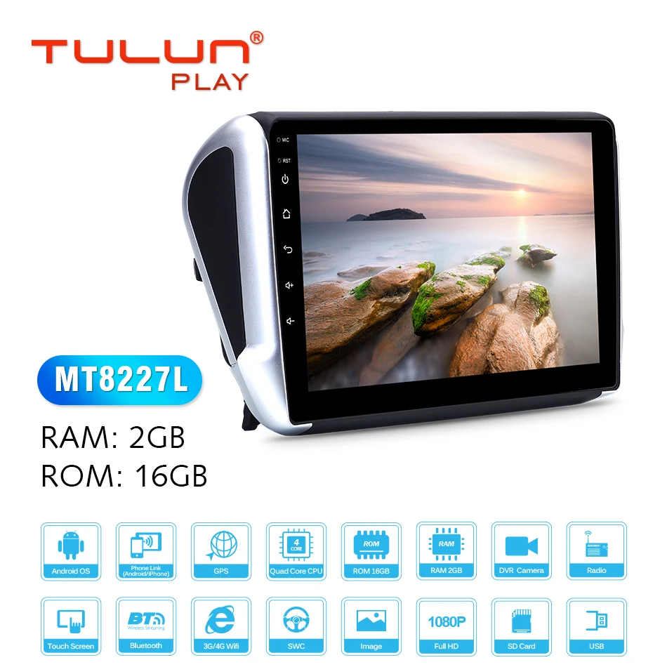 Best 10.1" Android 8.1 Car Multimedia Player GPS for Peugeot 2008 208 2013 2014-2016 radio stereo navigation Peugeot10TKF22L 3