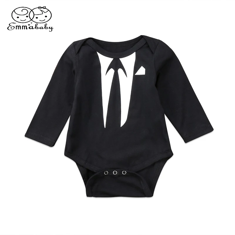 Emmababy Lovely Romper Clothing Newborn Infant Baby Boy Long Sleeve Romper Jumpsuit Cotton