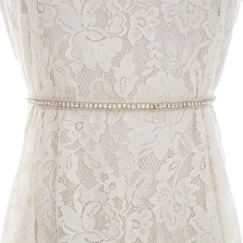 

Silver Rhinestones Bridal Belt Crystal Wedding Belt 45inch Long Bridal Sash For Wedding Accessorie S117S