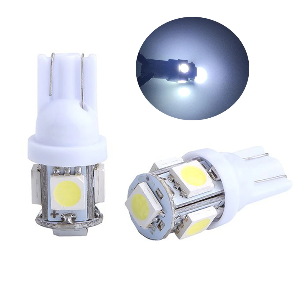 YSY 200 шт T10 LED W5W 5050 5SMD 192 168 194 белые фары Светодиодные Автомобильные лампы с