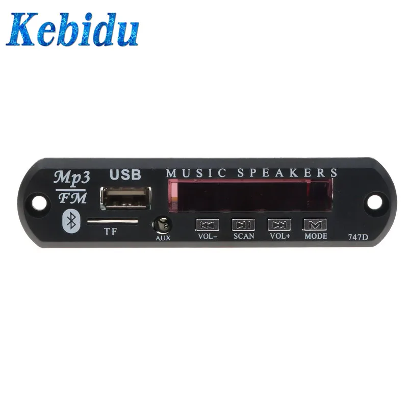 

kebidu Bluetooth DC 5V MP3 WMA Decoder Board Wireless Car Vehicles Audio Module USB FM TF Radio Newest For Car MP3 Accessories