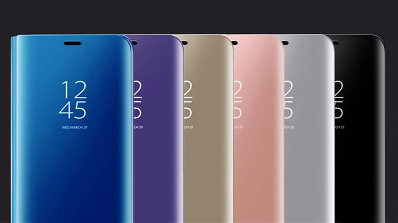 Умный зеркальный флип чехол для Xiaomi Redmi 4X 5 Plus Note 3 Pro 5X 5A A1 A2 6 6A S2 8 SE Mix 2 Max защитный