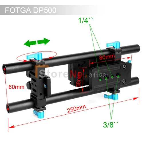 Новинка и DP-500 DP500 рейка для цифровой зеркальной камеры 15 мм Система поддержки штанги для mattebox 5D 2+ быстросъемная пластина