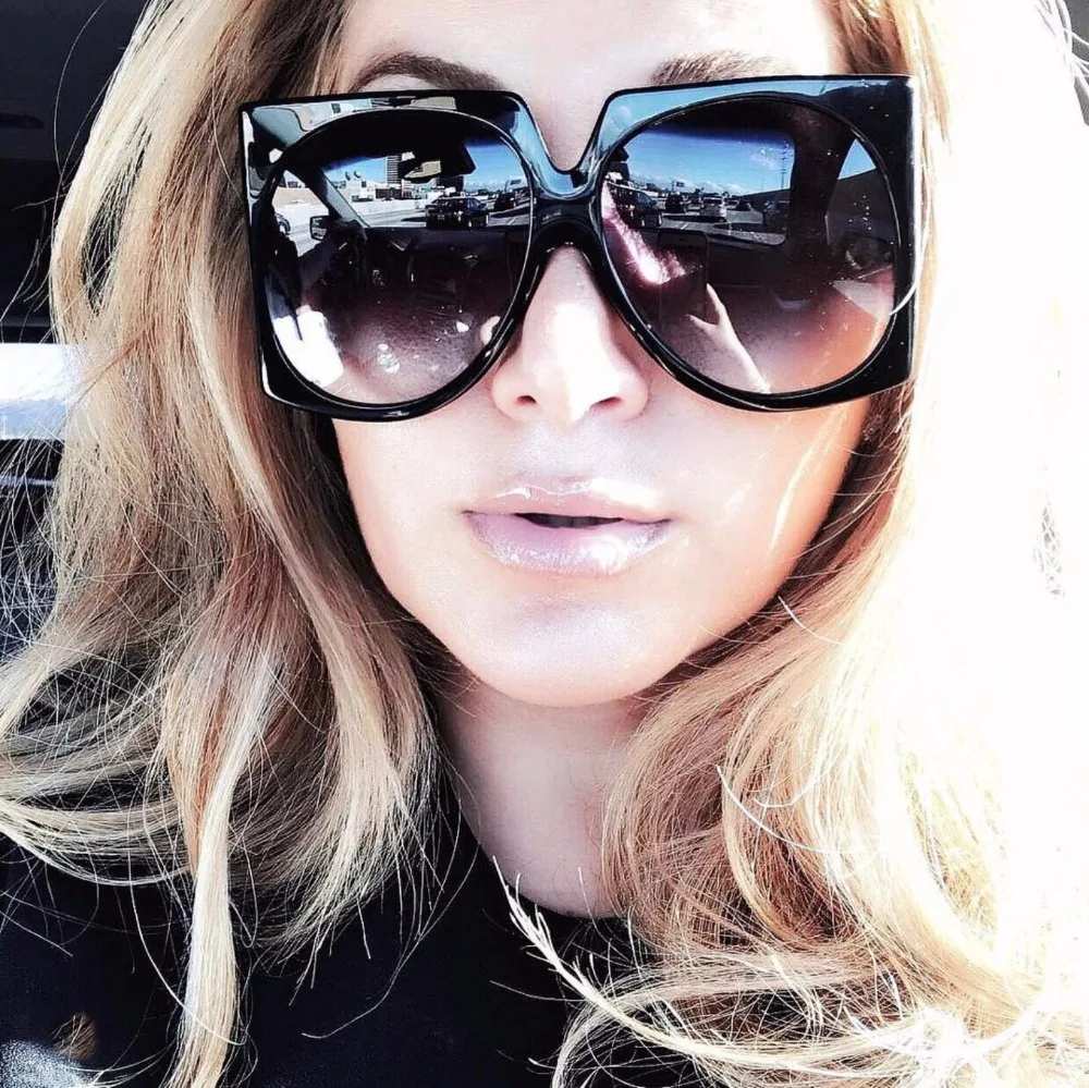 

Oversize Women Sunglasses Fashion Ladies Frame Gradient Lens UV400 oculos de sol