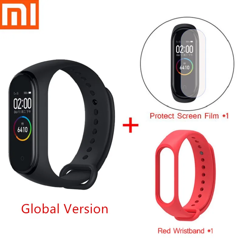 Xiaomi mi Band 4 mi Band 3 спортивный умный Браслет Шагомер OLED сенсорный экран Водонепроницаемый Фитнес-трекер для измерения сердечного ритма умный Браслет - Цвет: mi 4 global set 6