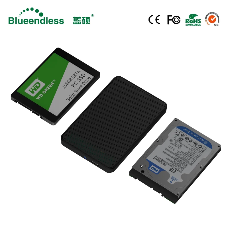 Blueendless 2 5 дюймовый корпус для жесткого диска USB3.0 на SATA внешний 6 Гбит/с