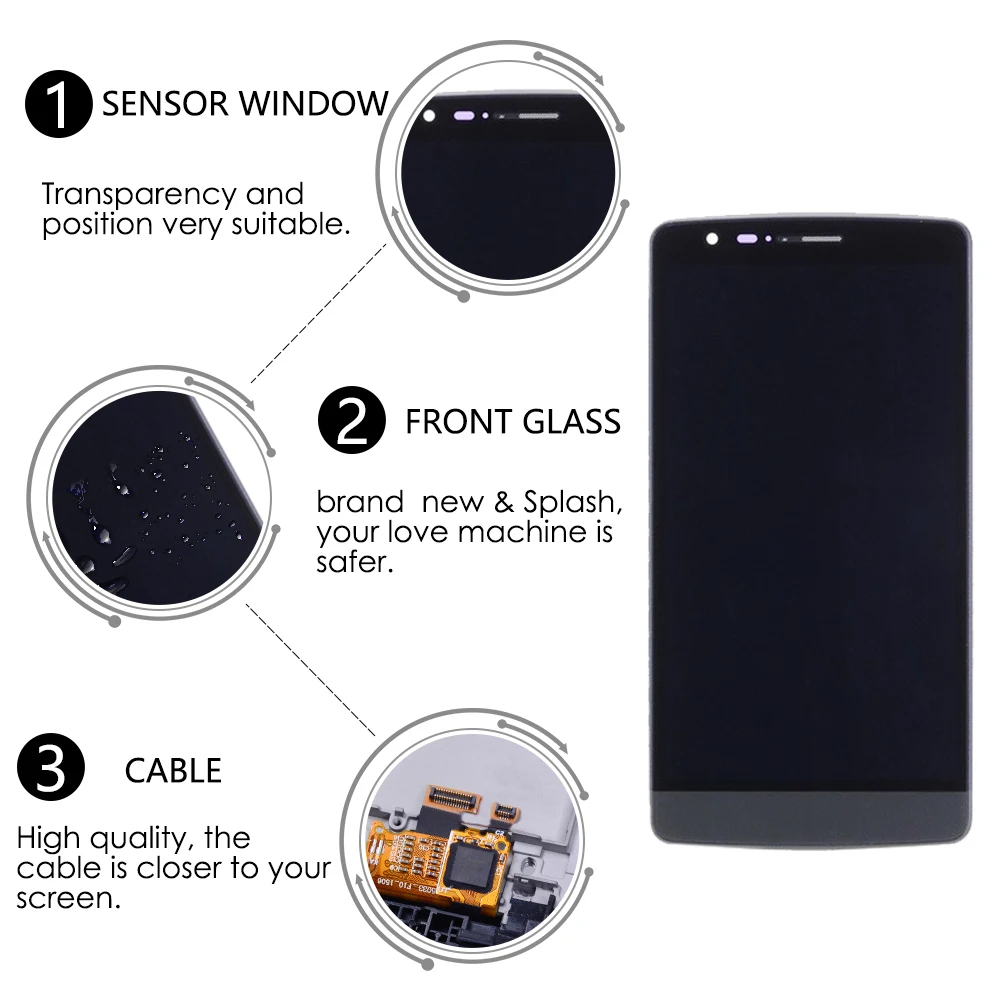 5 0 &quotSinbeda для LG G3 Мини Дисплей сенсорный экран с рамкой дигитайзер Замена G3s LCD G3S