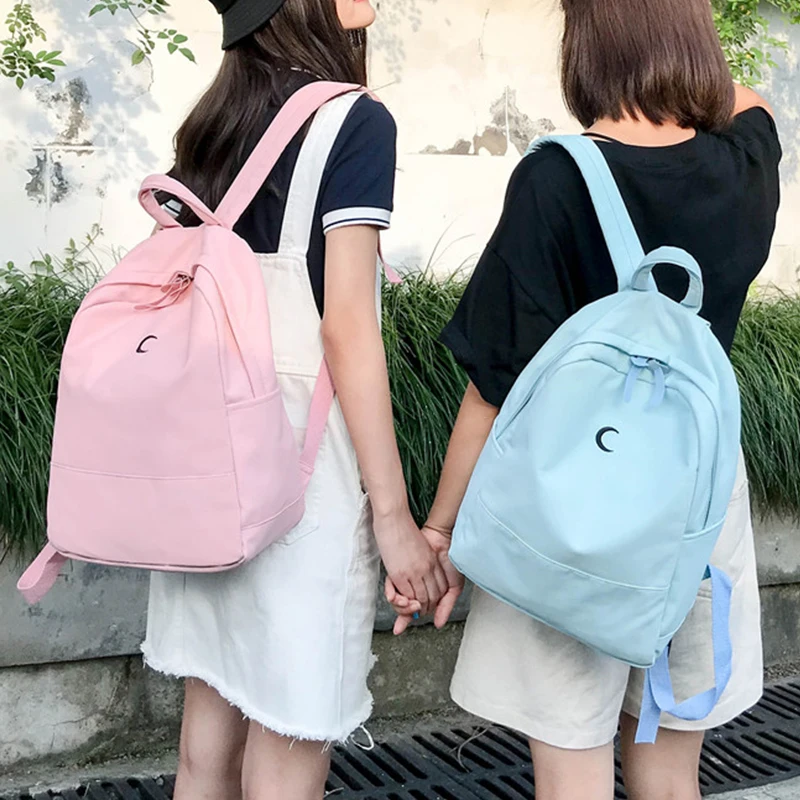 Mochila Casual para mujer de de Color pastel de madera lunar, dibujo de Luna dulce, mochilas escolares para niñas, mochila para ordenador portátil, mochilas para 2019 -