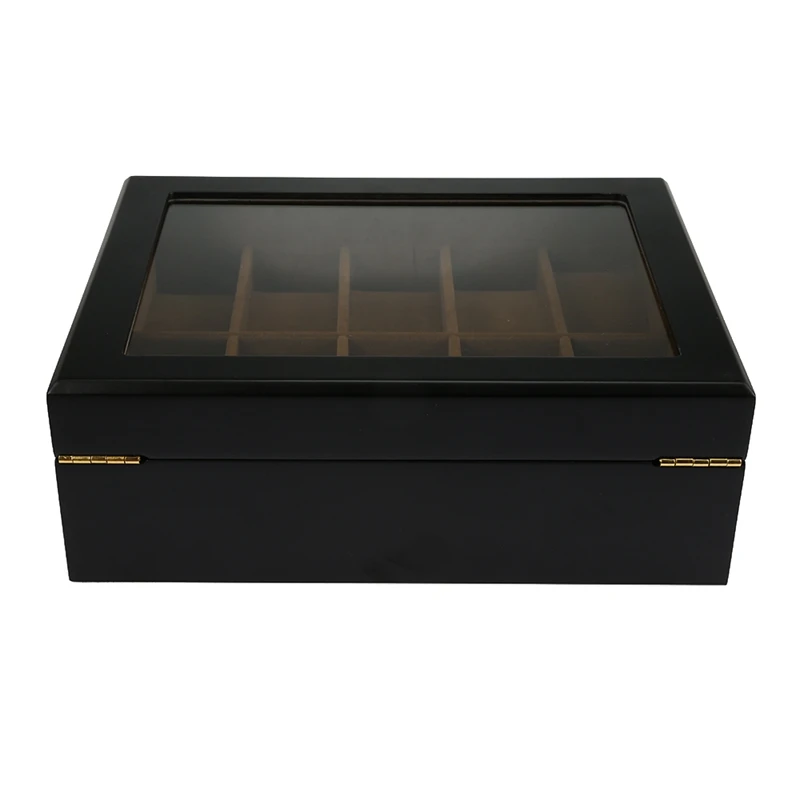 10 сетки деревянная коробка для часов дисплей ювелирных изделий держатель для хранения Органайзер чехол для часов ювелирные изделия диспай коробка для часов
