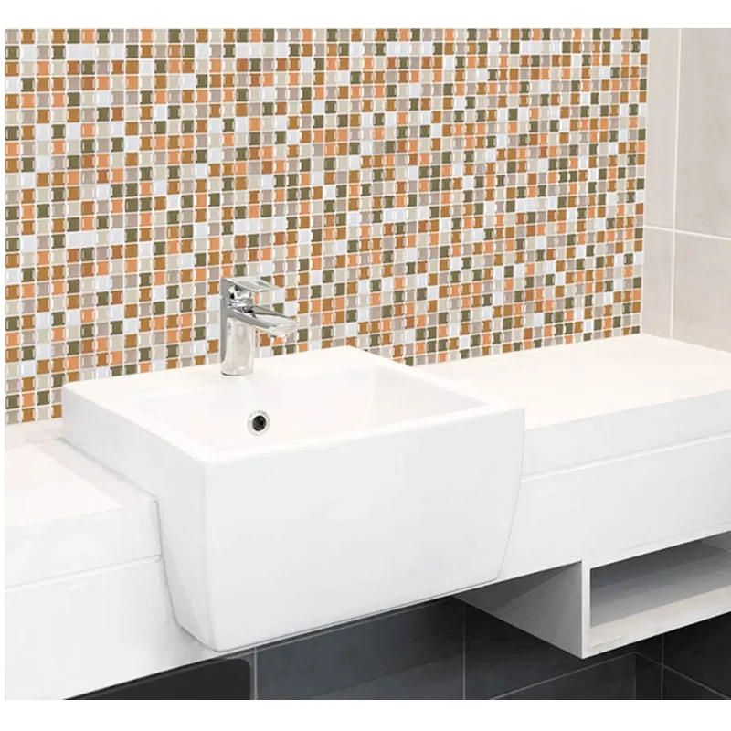 Mosaic Wall Tile Peel and Stick Self adhesive Backsplash DIY Kitchen Bathroom Home Wall Sticker Vinyl 3D Mosaic Wall Tile Peel and Stick Self adhesive Backsplash DIY Kitchen Bathroom Home Wall Sticker Vinyl 3D