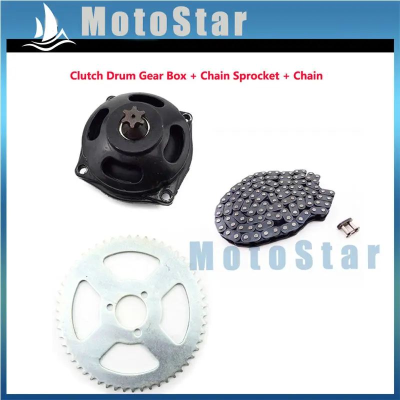 T8F 116 Links Chain 6 Tooth Gear Box 54T Rear Sprocket For 47cc 49cc Mini Pocket Bike Minimoto | Автомобили и мотоциклы