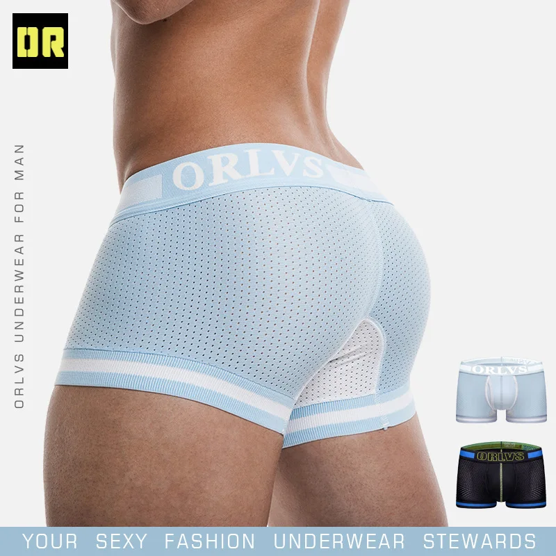

Men boxer underwear shorts panties solid mesh slip boxers men underware underwear calzoncillo hombre cueca masculina orlvs OR499