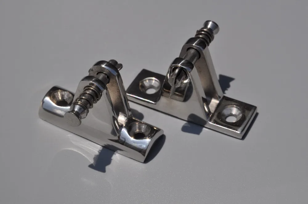 Bimini Top Stainless Steel Deck Mount Quick Release Fittings Pair 2pcs