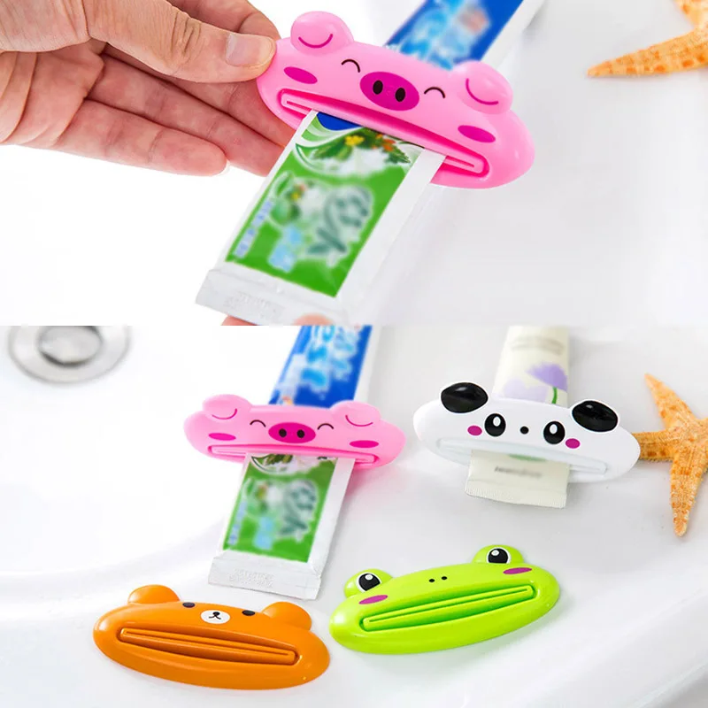 Newly Cute Animal Toothpaste Squeezer Home Commodity Bathroom Tube Cartoon Dispenser Tool XSD88
