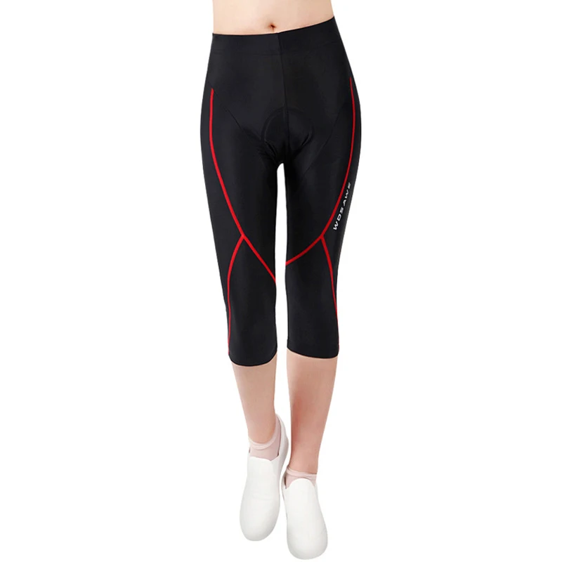 Женская одежда для велоспорта, одежда для велоспорта, Спортивная одежда на заказ, женские колготки для велоспорта, 3/4 брюки, гель для велосипеда 4D Coolmax с подкладкой - Цвет: Черный