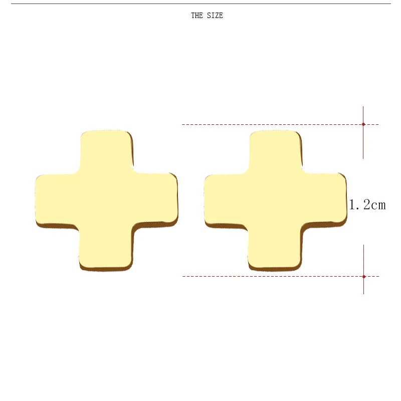 CACANA Stainless Steel Stud Earring For Women Man Pretty Cross Gold And Silver Color Lover's Engagement Jewelry Drop Shipping