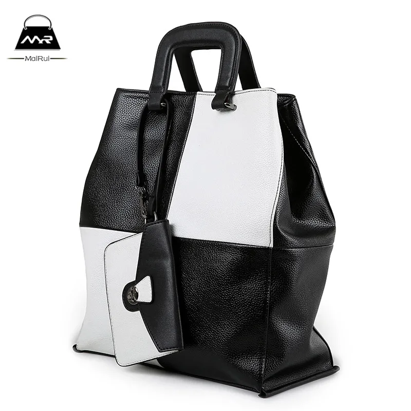 Extra Large Bags Spring Summer Handbags Black And White Color Portable