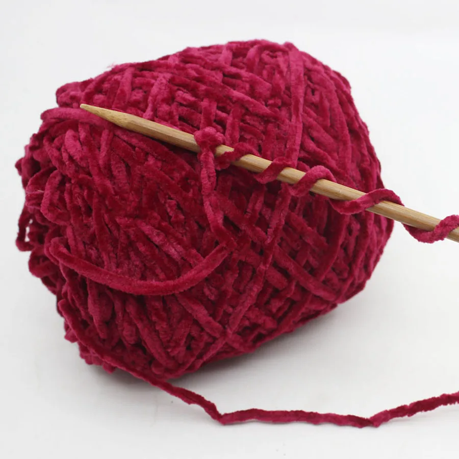 

100G/ball Chenille Gold velvet line Crochet Yarn DIY Sewing Scarf Hat Solf Yarn Knitting Making Material Supplier Fashion Shoes