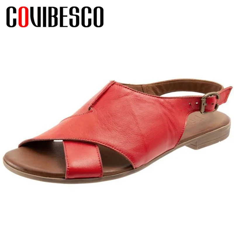COVIBESCO/модные летние однотонные женские туфли-лодочки с пряжкой; элегантные женские римские сандалии из искусственной кожи в стиле ретро;