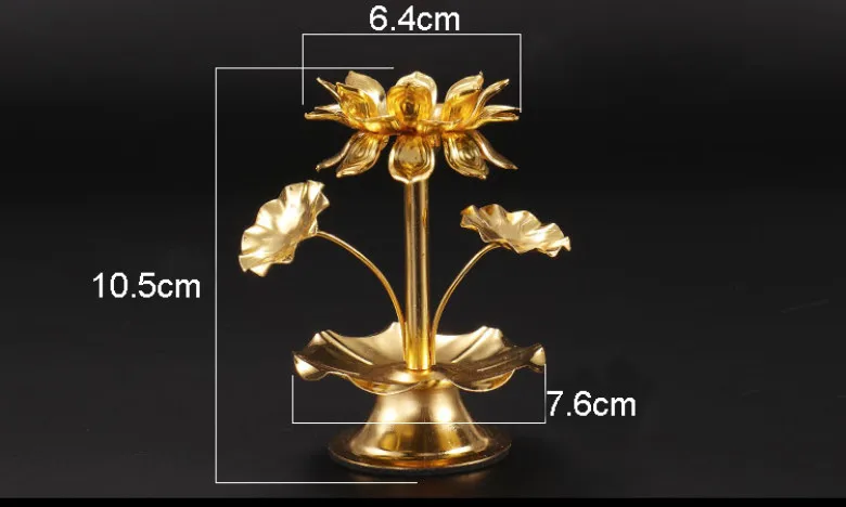 Metal Lotus Candle Holder, 6.5x10.5cm2